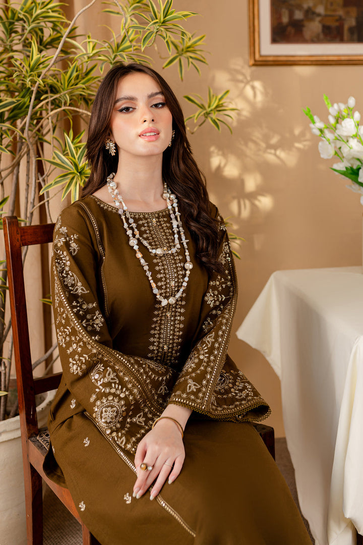 Winter - Best Selling - Green 2Pc - Embroidered Dress