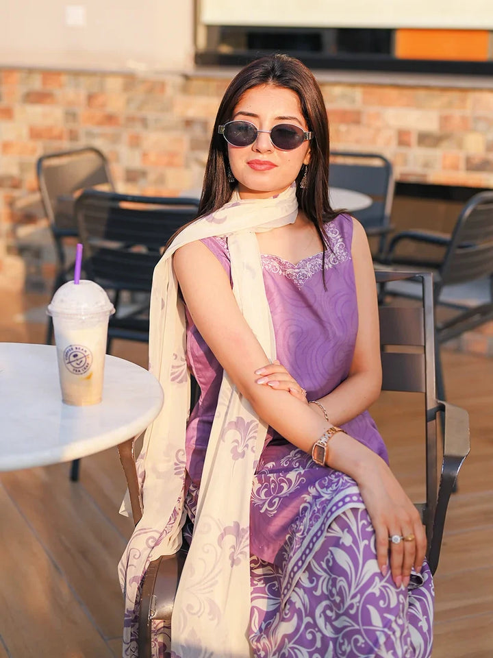 Banafsha 3 Piece Printed Suit