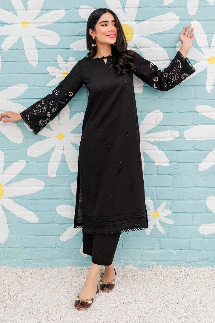 Winter - BEST SELLING - BLACK SPRING - 2PC EMBROIDERED SUIT