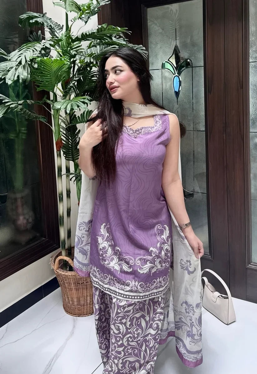Banafsha 3 Piece Printed Suit