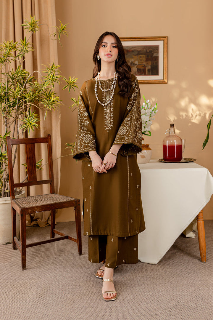 Winter - Best Selling - Green 2Pc - Embroidered Dress