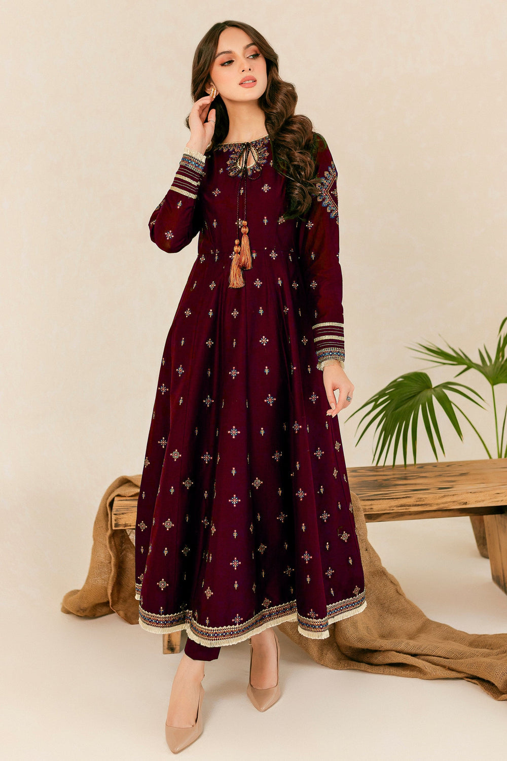 Winter - Best Selling - HREEM 02 PC EMBROIDERED SUIT