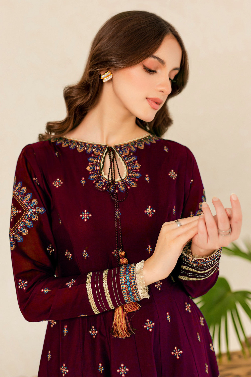 Winter - Best Selling - HREEM 02 PC EMBROIDERED SUIT