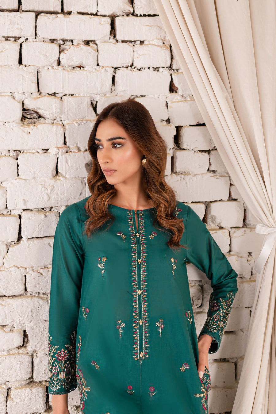 Winter - Best Selling - EYANA 2PC - EMBROIDERED DRESS