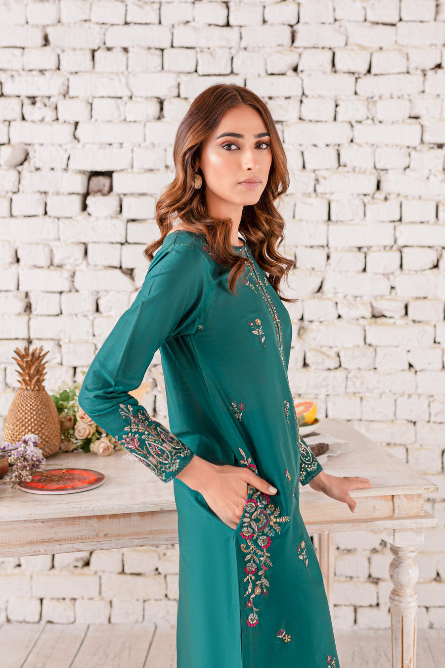 Winter - Best Selling - EYANA 2PC - EMBROIDERED DRESS