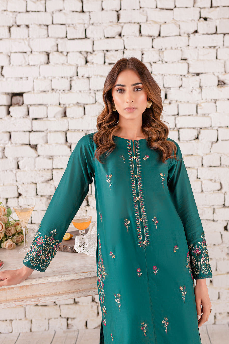 Winter - Best Selling - EYANA 2PC - EMBROIDERED DRESS