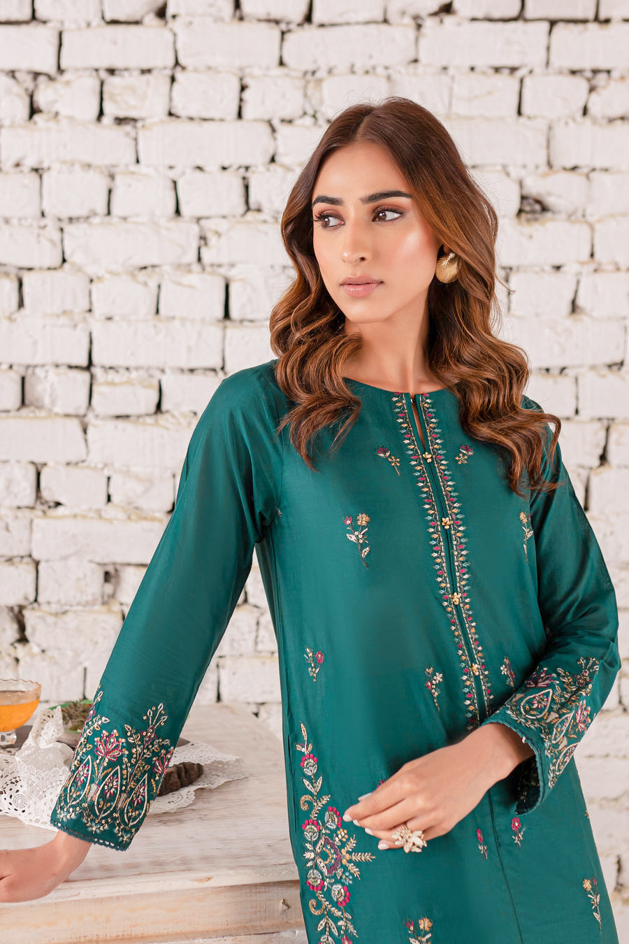 Winter - Best Selling - EYANA 2PC - EMBROIDERED DRESS