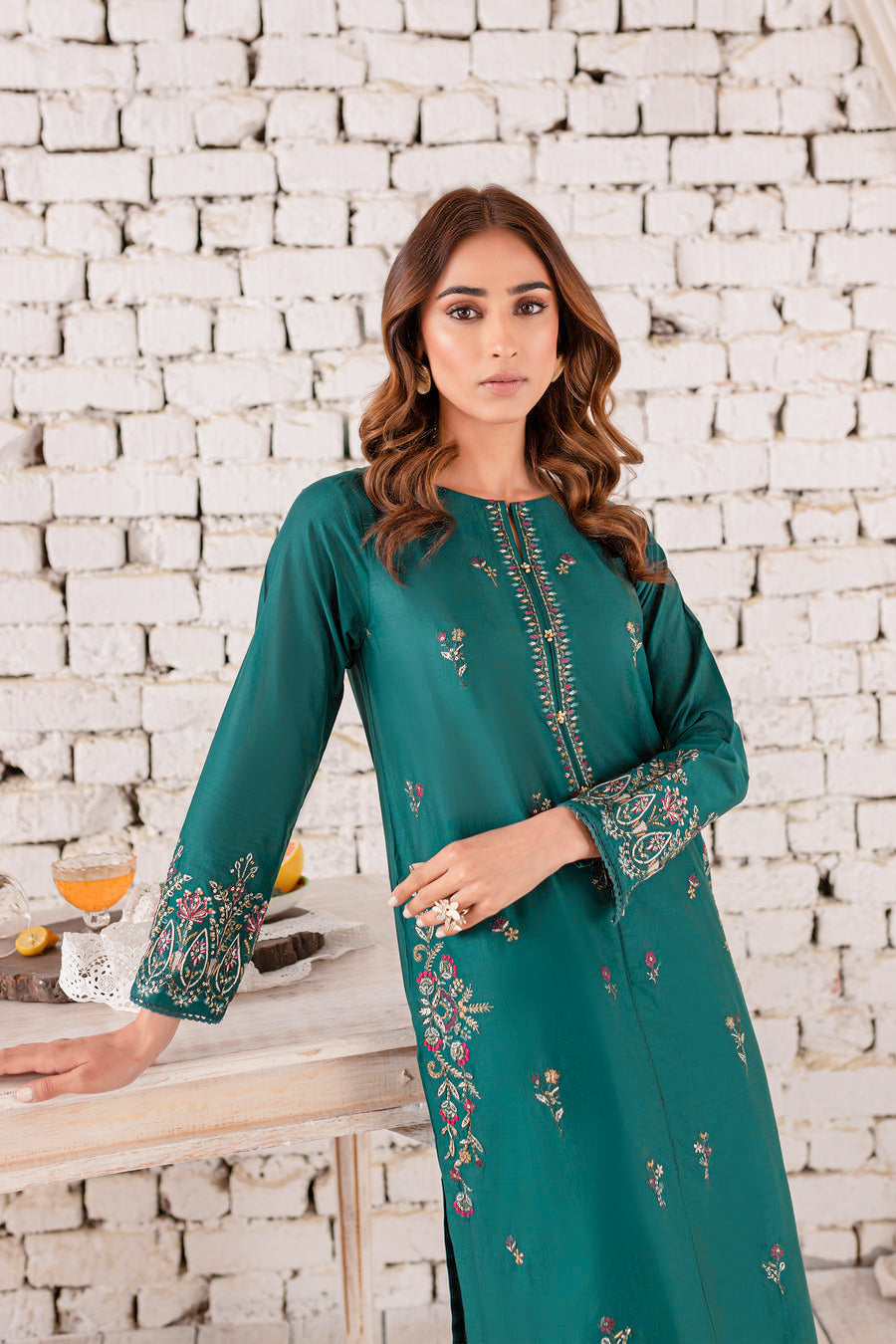 Winter - Best Selling - EYANA 2PC - EMBROIDERED DRESS