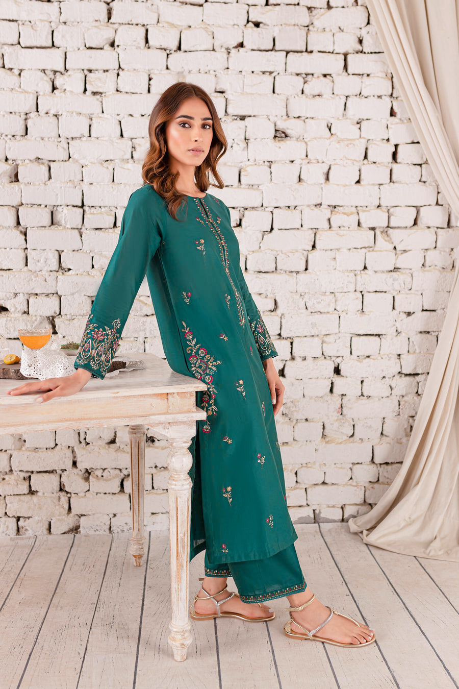 Winter - Best Selling - EYANA 2PC - EMBROIDERED DRESS