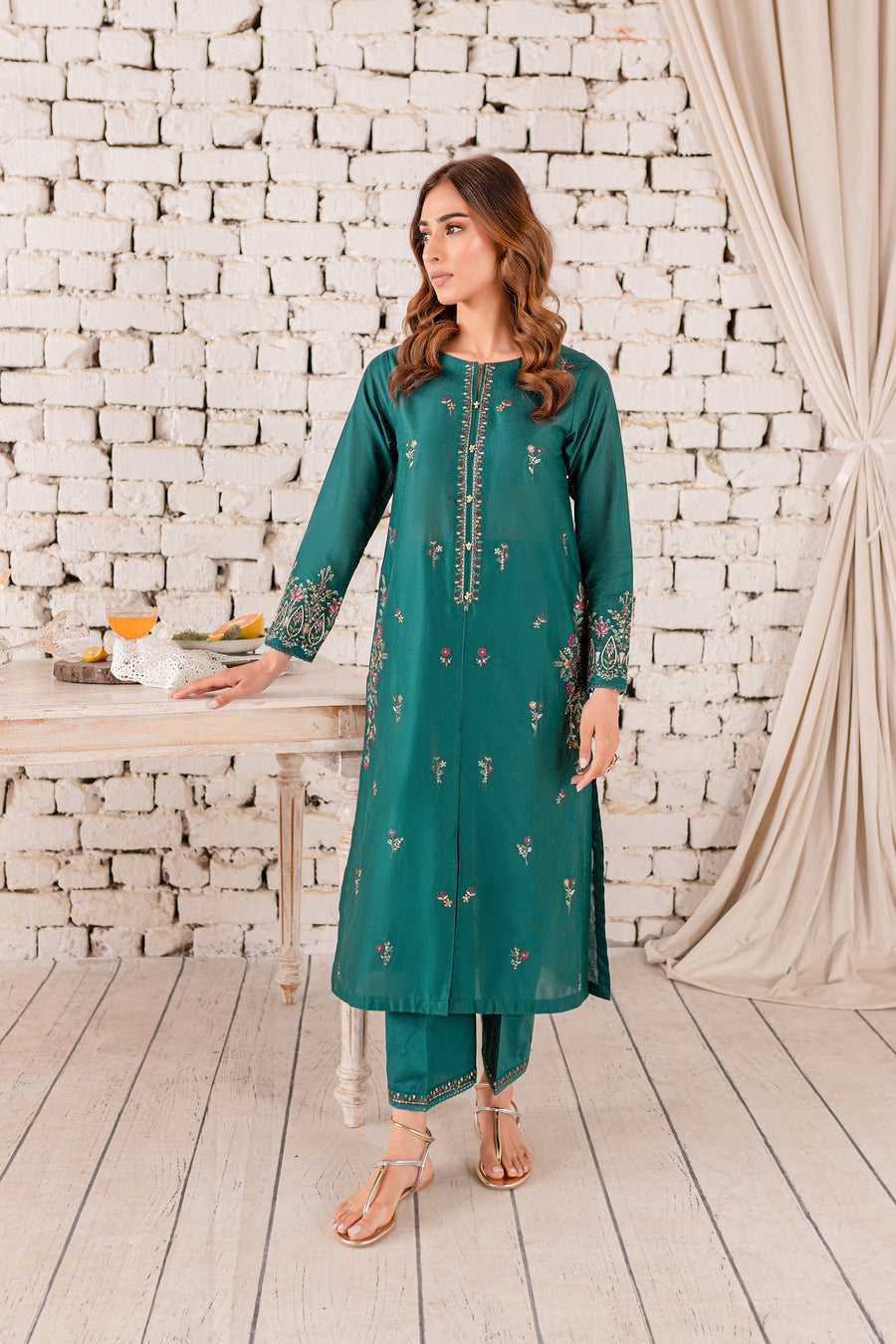 Winter - Best Selling - EYANA 2PC - EMBROIDERED DRESS