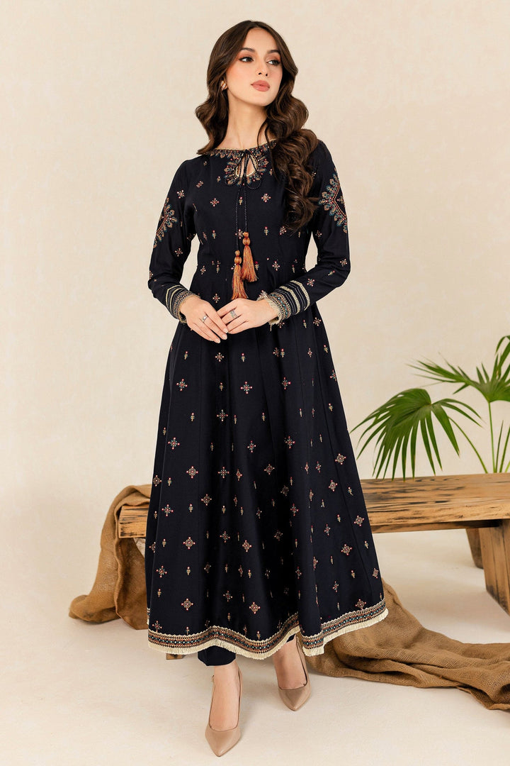 Winter - Best Selling - HREEM 02 PC EMBROIDERED BLACK SUIT