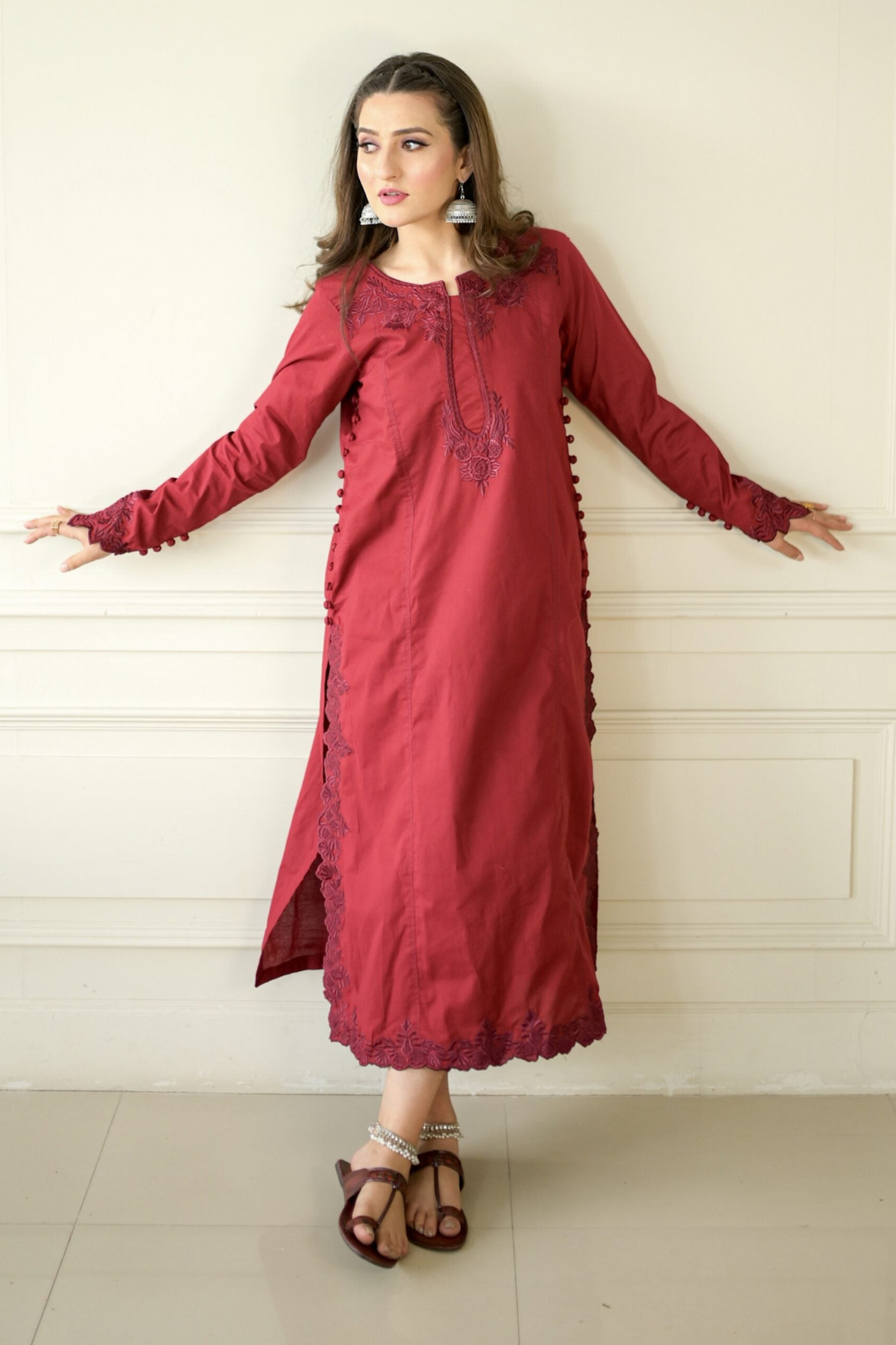 Best Selling - Rose - 2 PC Embroidered Suit