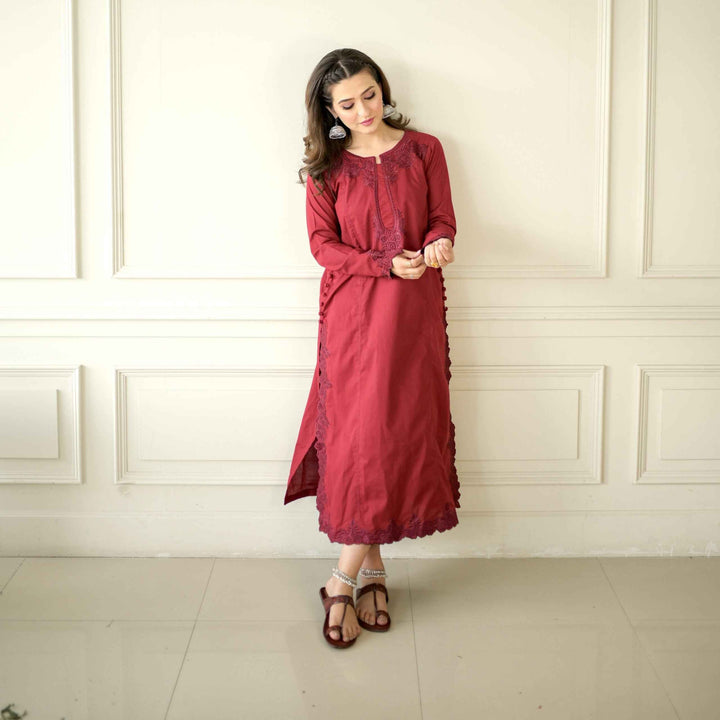 Best Selling - Rose - 2 PC Embroidered Suit