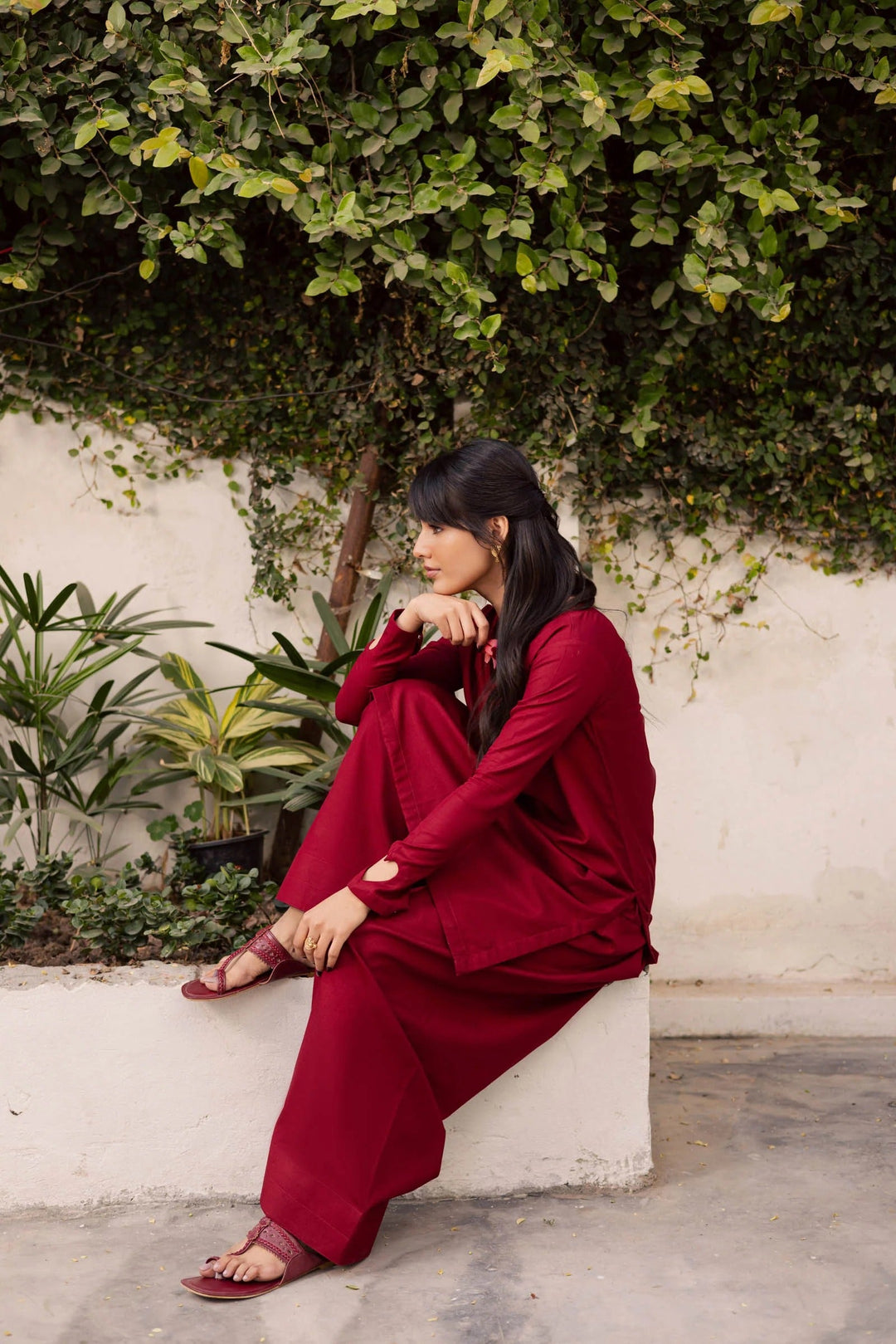 Scarlet Farshi Shalwar